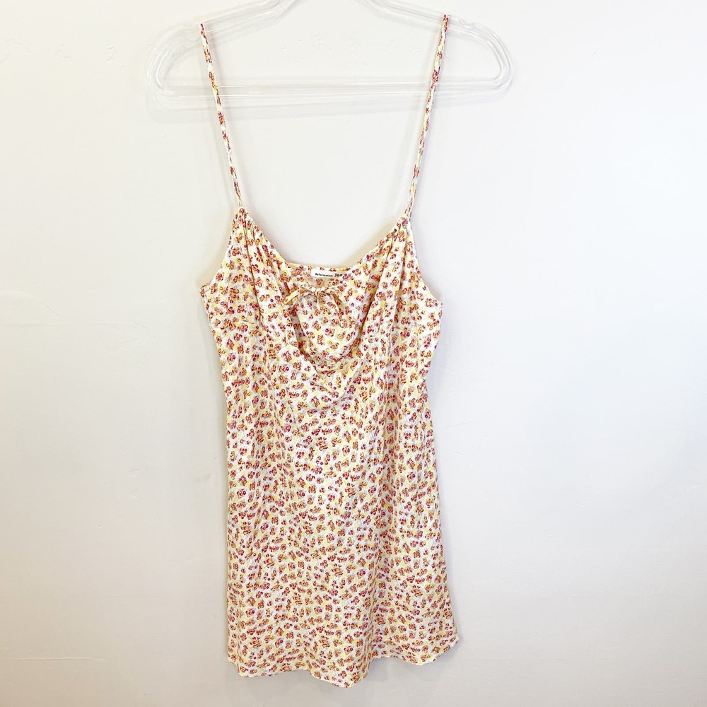 Reformation Rebekah Mini Floral Dress large milkmaid